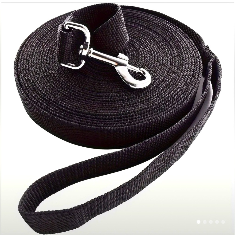 Black 20 FT Long Training Nylon Dog Leash